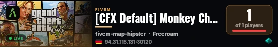 [CFX Default] Monkey Cheeky Popo live status badge