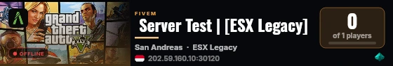  Server Test | [ESX Legacy] live status badge