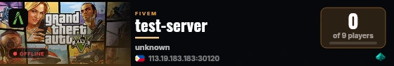 test-server live status badge