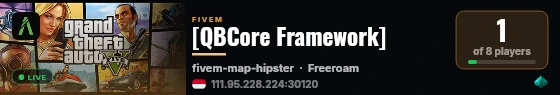 [QBCore Framework] live status badge