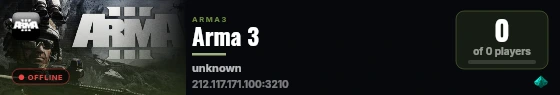 Arma 3 live status badge