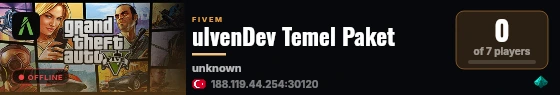 ulvenDev Temel Paket live status badge
