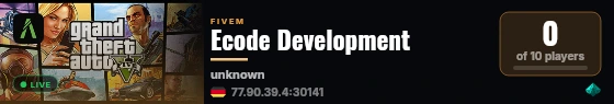 Ecode Development live status badge