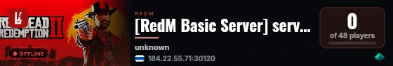 [RedM Basic Server] server live status badge