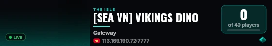 The Isle VN - Evrima live status badge