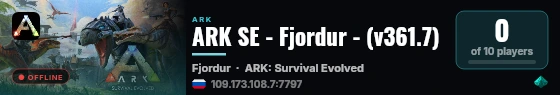 ARK SE - Fjordur - (v361.7) live status badge