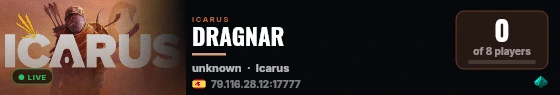 DRAGNAR live status badge