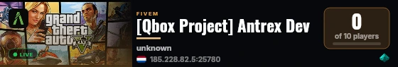 [Qbox Project] Antrex Dev live status badge