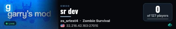 sr dev live status badge