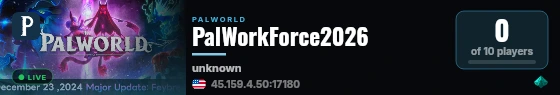 PalWorkForce2026 live status badge