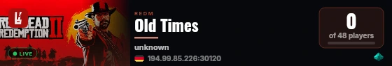 Old Times live status badge