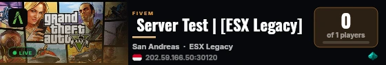  Server Test | [ESX Legacy] live status badge