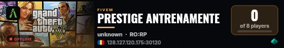 PRESTIGE ANTRENAMENTE live status badge