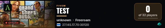 TEST live status badge