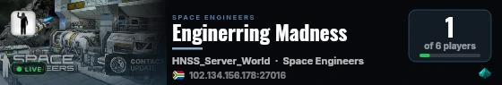 Enginerring Madness live status badge