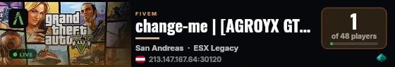 change-me | [AGROYX GTA ROLLPLAY AB 18'' live status badge