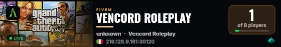 VENCORD ROLEPLAY live status badge