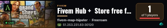 Fivem Hub +  Store free files Season 8 live status badge