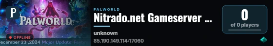 Nitrado.net Gameserver #23854 live status badge