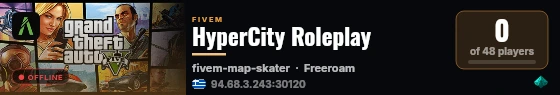 HyperCity Roleplay live status badge