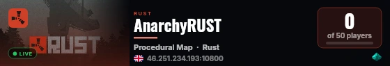 AnarchyRUST live status badge
