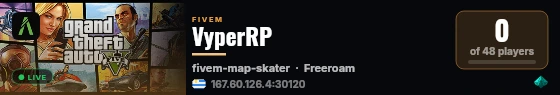 VyperRP live status badge