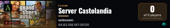 Server Castolandia live status badge