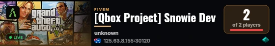 [Qbox Project] Snowie Dev live status badge