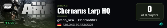Chernarus Larp HQ live status badge