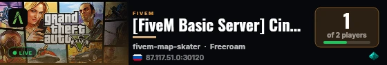 [FiveM Basic Server] Cinematic live status badge
