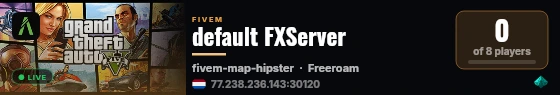 default FXServer live status badge