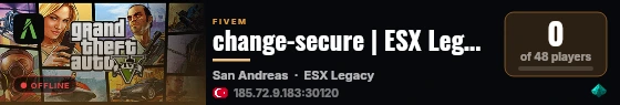 change-secure | ESX Legacy Server live status badge