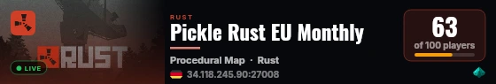 Pickle Rust EU Monthly live status badge