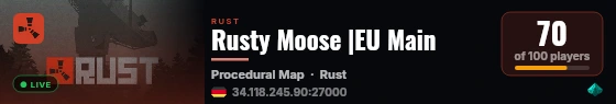 Rusty Moose |EU Main live status badge