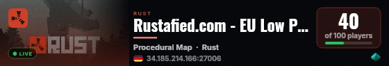 Rustafied.com - EU Low Pop | JUST WIPED 01.09 live status badge