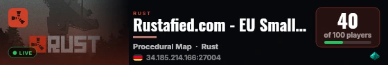 Rustafied.com - EU Small | JUST WIPED 01.09 live status badge