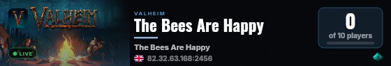 The Bees Are Happy live status badge