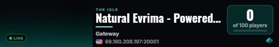 Natural Evrima - Powered by TheNerdyBox.com live status badge