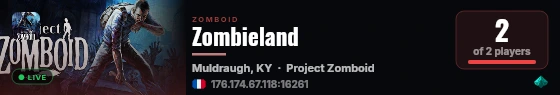 Zombieland live status badge