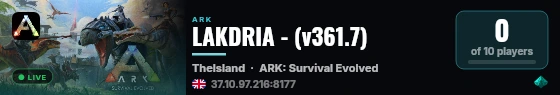 LAKDRIA - (v361.7) live status badge