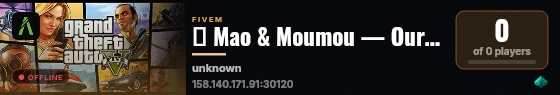 💞 Mao & Moumou — Our World live status badge