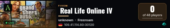  Real Life Online IV live status badge