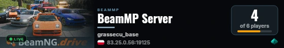 BeamMP Server live status badge