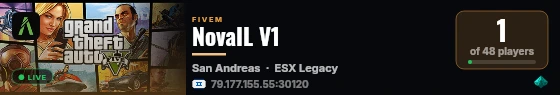 NovaIL V1 live status badge