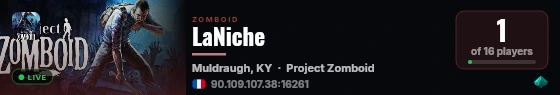 LaNiche live status badge