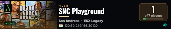 SNC Playground live status badge