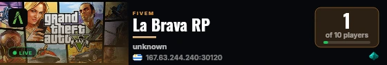 La Brava RP live status badge
