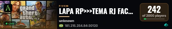 LAPA RP>>>TEMA RJ FACS E ORGS LIVRES. live status badge
