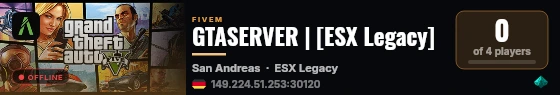 GTASERVER | [ESX Legacy] live status badge