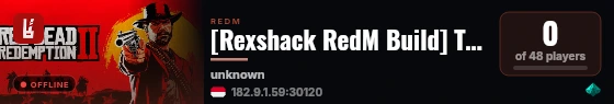 [Rexshack RedM Build] Test Server live status badge